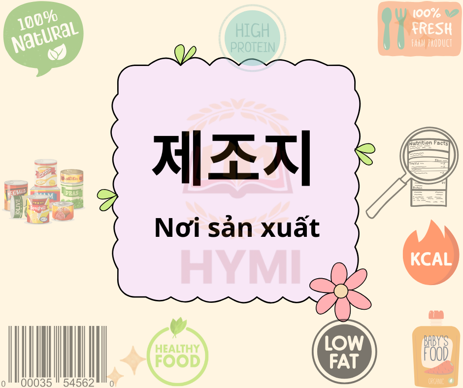 Từ vựng tiếng Hàn chủ đề nhãn dán