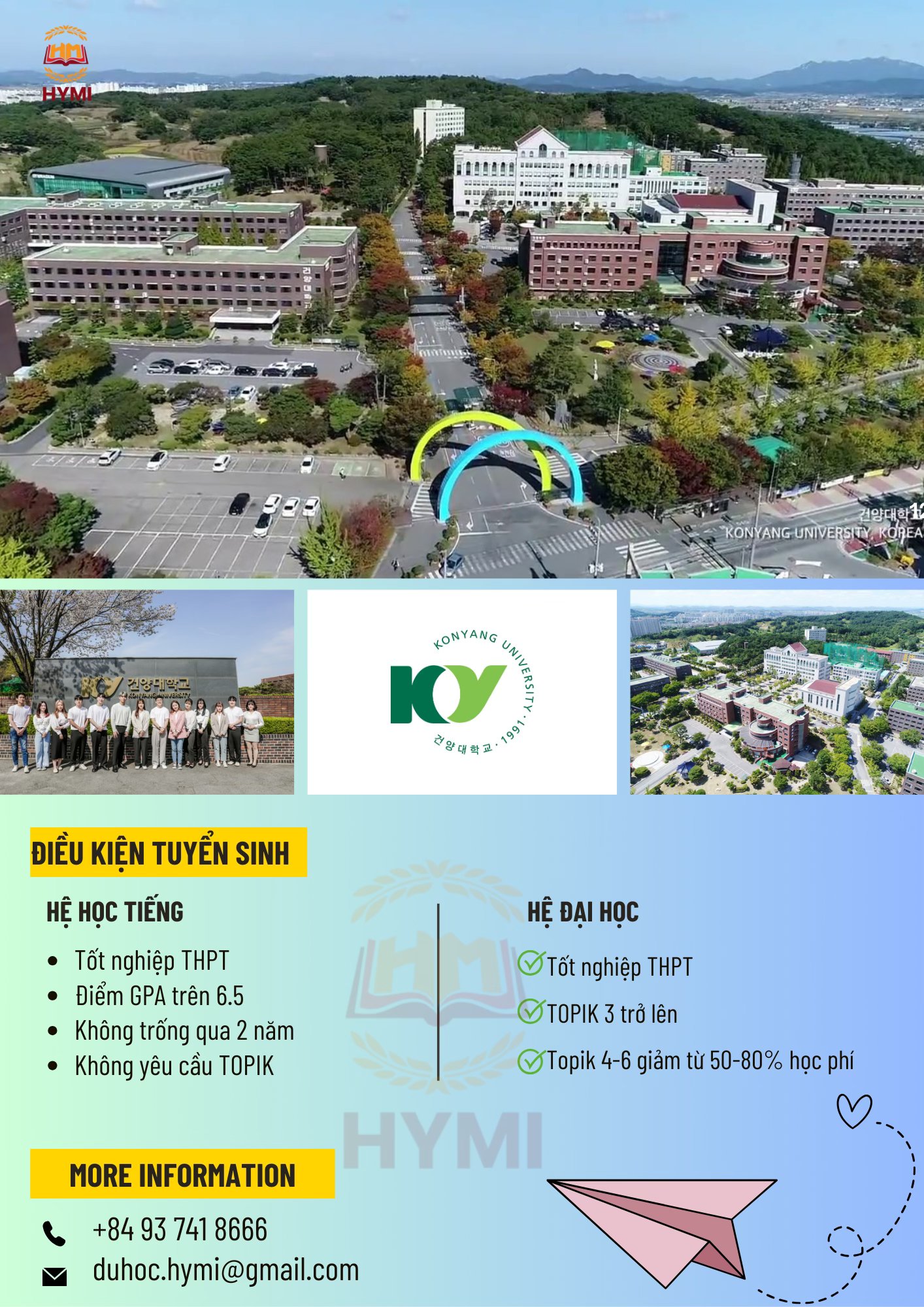 Tuyển sinh Đại học Konyang – lựa chọn hoàn hảo cho du học sinh Hàn Quốc