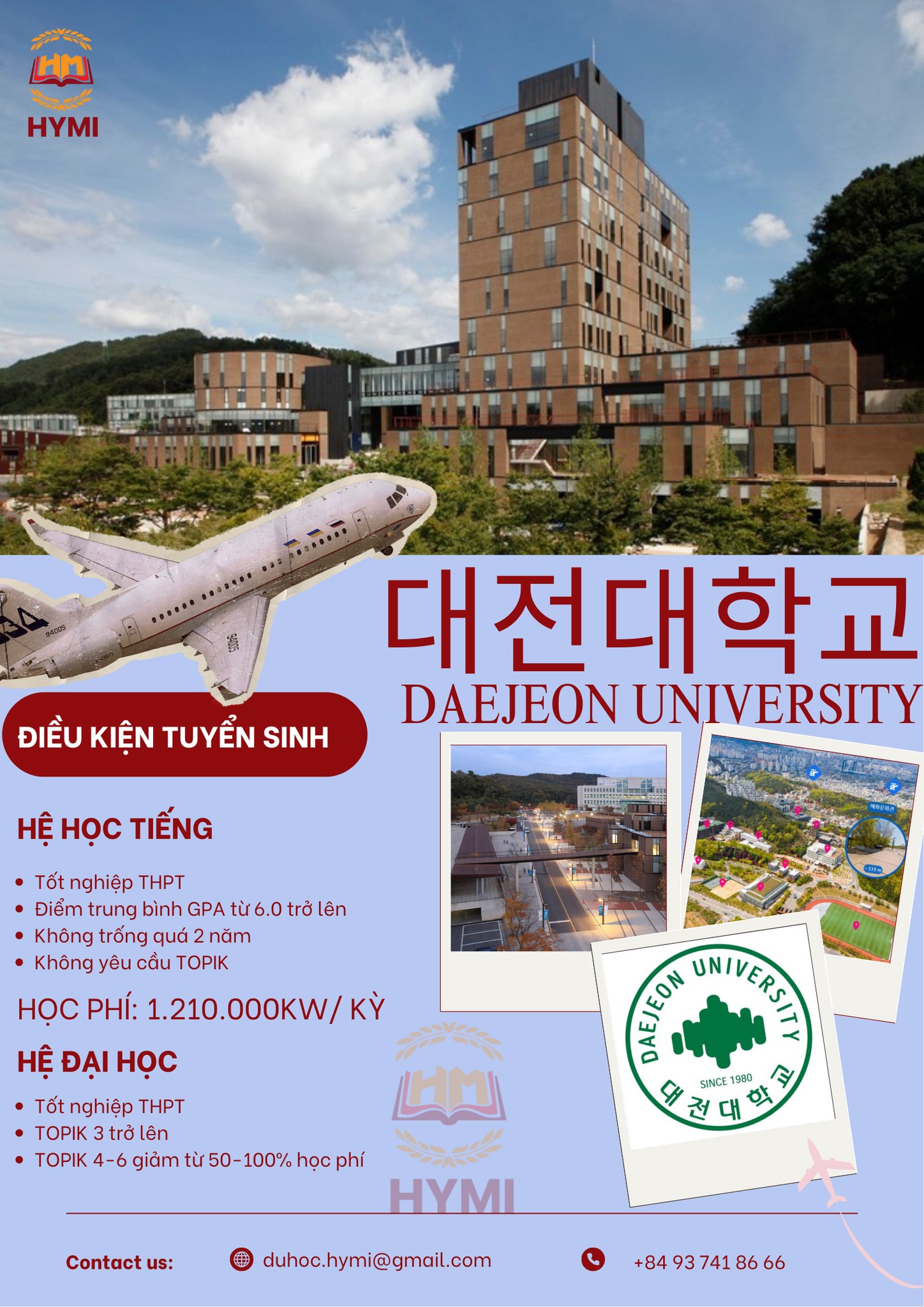 Tuyển sinh đại học Daejeon university