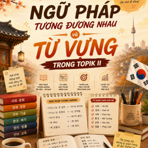 Ngữ pháp tương đương nhau và Từ vựng trong Topik II