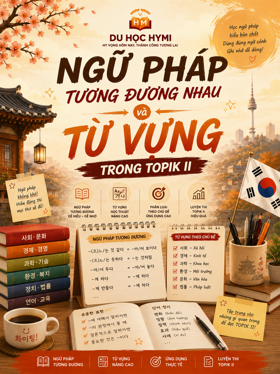 Ngữ pháp tương đương nhau và Từ vựng trong Topik II