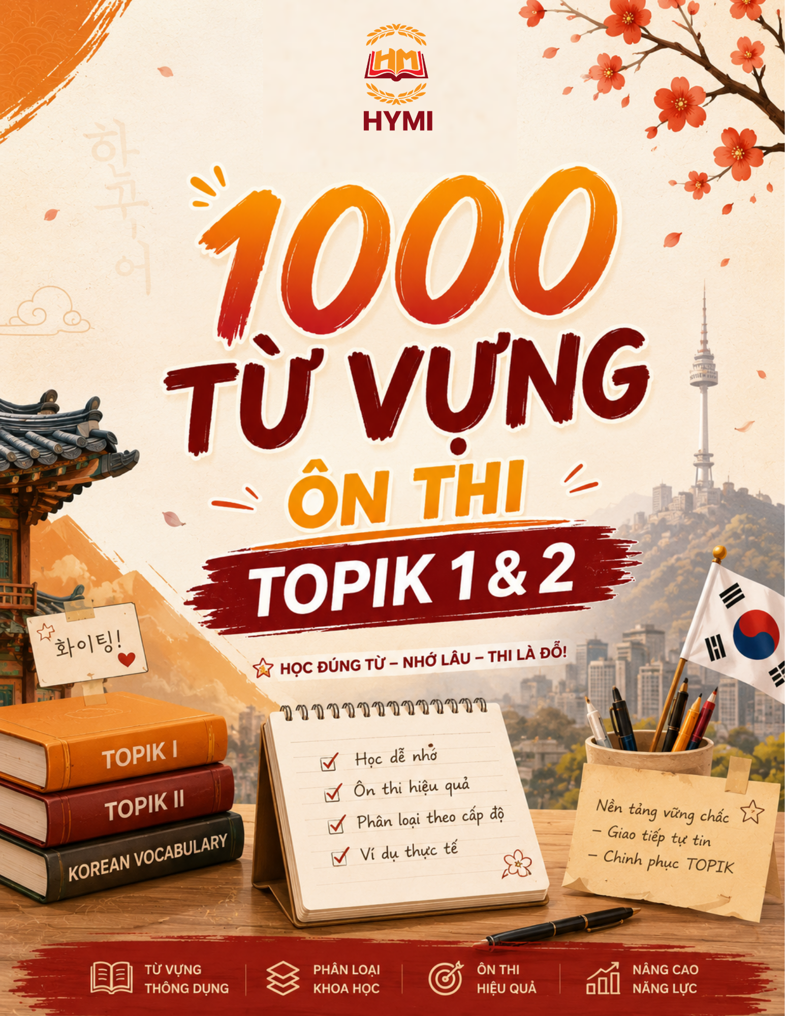 1000 Từ vựng ôn thi Topik 1 và 2