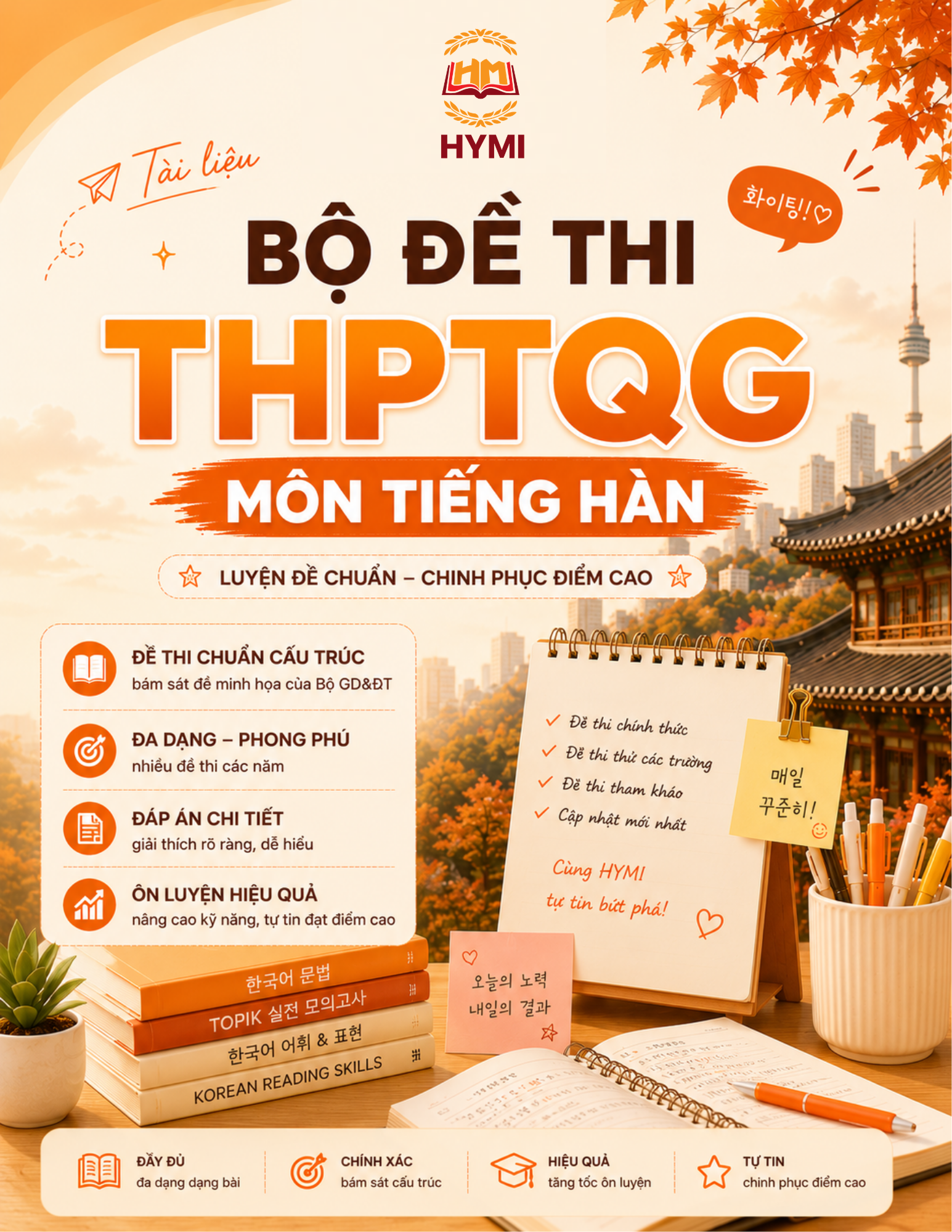 Bộ 10 Đề thi THPT Quốc Gia môn tiếng Hàn