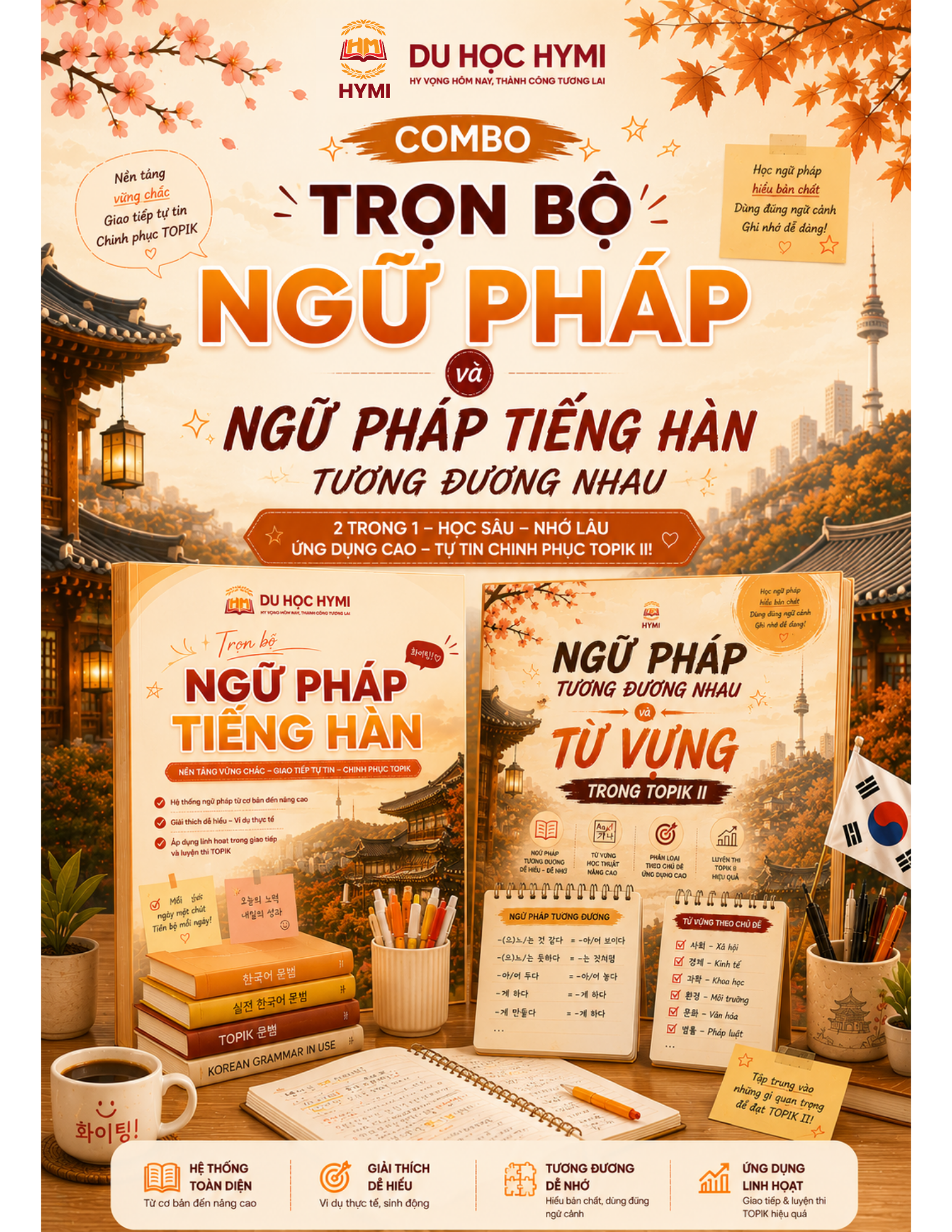 Combo File Trọn bộ 350+ Ngữ pháp tiếng Hàn và File Ngữ pháp tiếng Hàn tương đương