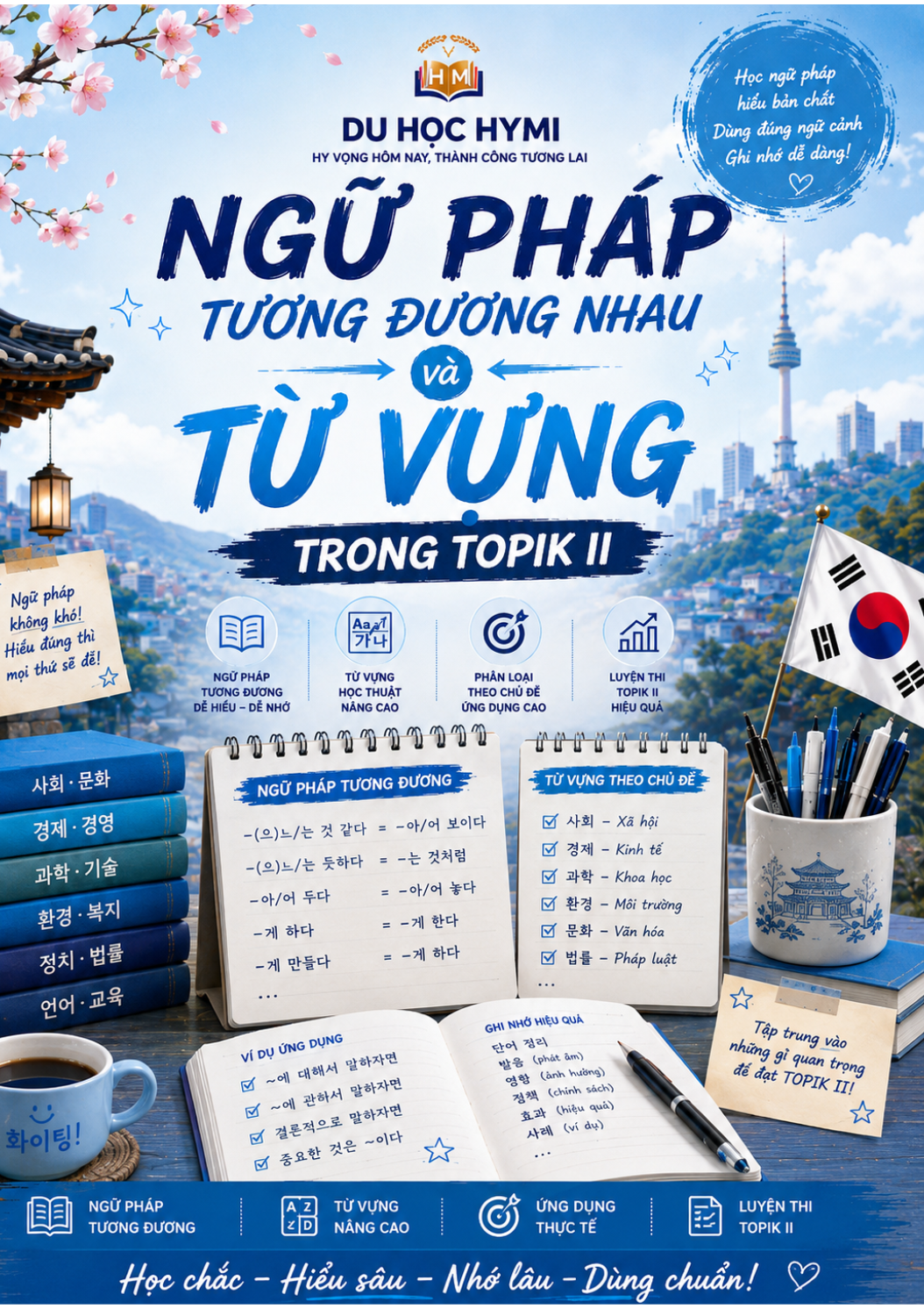 Ngữ pháp tương đương nhau và Từ vựng trong Topik II