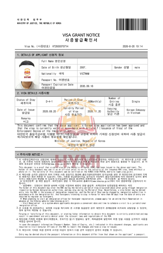 Chúc mừng học viên Hải Phòng học GDTX đậu trường Top 1% Hàn Quốc