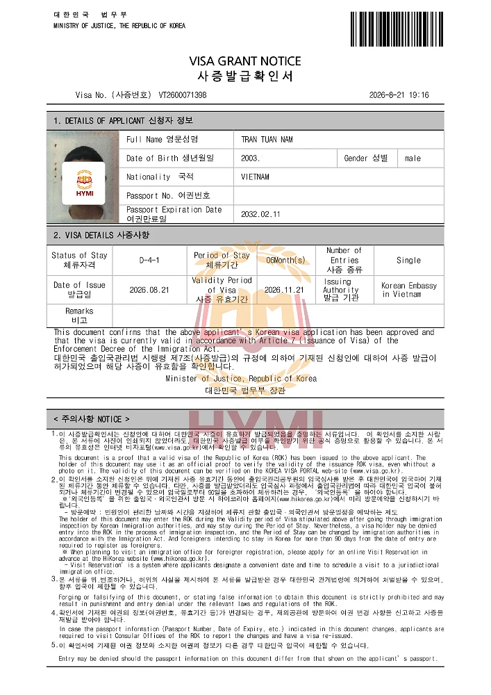 2K3 đậu visa trường TOP 1% Hàn Quốc: Năm trống cao vẫn có thể chinh phục giấc mơ du học